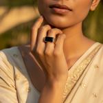 将图像加载到图库查看器中, 925 Silver Onyx Stone Ring for Men | Black Gemstone Jewelry