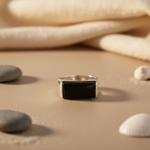 将图像加载到图库查看器中, 925 Silver Onyx Stone Ring for Men | Black Gemstone Jewelry