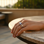 将图像加载到图库查看器中, 925 Silver Gemstone Ring for Women | Statement Ring