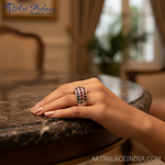 Load image into Gallery viewer, Silver Ruby & Sapphire Gemstone Ring for Women | Gift Jewelry