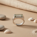 Load image into Gallery viewer, Silver Emerald Cut Ring | For Men | Gift Jewelry