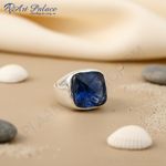 Load image into Gallery viewer, Anillo de zafiro azul en plata 925 para mujer | Joyería con piedras preciosas