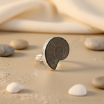 Load image into Gallery viewer, Anillo de fósil de amonita en plata de ley 925 | Joyería única