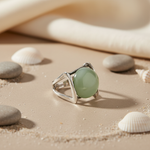 Load image into Gallery viewer, 925 Silver Round Green Gemstone Ring for Women | Fashion Jewelry