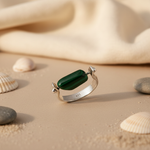 Load image into Gallery viewer, 925 Silver Malachite Stone Ring for Women | Gift Jewelry