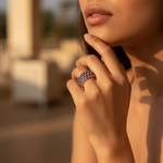 将图像加载到图库查看器中, 925 Silver Purple Gemstone Ring for Women | Cocktail Jewelry
