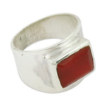 Load image into Gallery viewer, 925 Silver Carnelian Ring for Men | Statement Jewelry