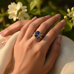Load image into Gallery viewer, 925 Silver Blue Sapphire Ring for Women | Gemstone Jewelry
