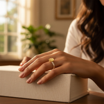 将图像加载到图库查看器中, Silver Ring with gold plating Detailing | Daily Wear | Gift for Her