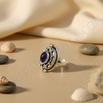 Load image into Gallery viewer, 925 Silver Oval Stone Ring for Women | Statement Jewelry