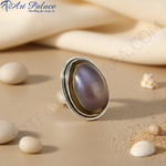 Load image into Gallery viewer, 925 Silver Shell Gemstone Ring | Statement Jewelry for Women
