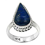 Load image into Gallery viewer, 925 Silver Lapis Lazuli Ring for Women | Teardrop Gemstone Ring