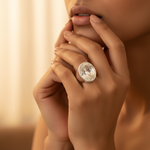 Load image into Gallery viewer, Silver Ring with Citrine Gemstone for Women | Cocktail Ring