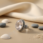 Load image into Gallery viewer, 925 Silver Rose Quartz Ring for Women | Gemstone Jewelry