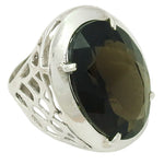 Load image into Gallery viewer, 925 Silver Smoky Quartz Ring for Women | Statement Jewelry