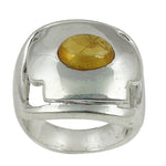 Load image into Gallery viewer, 925 Silver Citrine Gemstone Ring for Women | Statement Jewelry
