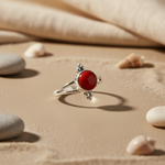 将图像加载到图库查看器中, 925 Silver Red Carnelian Ring for Women | Gemstone Jewelry