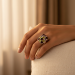 Load image into Gallery viewer, 925 Sterling Silver Gemstone Ring | Multi-Stone Cluster for Women