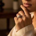 将图像加载到图库查看器中, 925 Sterling Silver Pearl & Gemstone Ring for Women | Gift Jewelry
