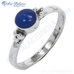 Load image into Gallery viewer, 925 sterling silver ring with a vibrant blue gemstone for women.