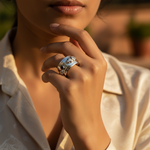 将图像加载到图库查看器中, 925 Silver Garnet Spinner Ring | Women's Daily Wear Jewelry