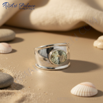 Load image into Gallery viewer, Silver Ring with Oval Gemstone | Women's Ring