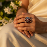 Load image into Gallery viewer, Anillo de plata con granate para mujer | Joyería llamativa