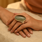 Load image into Gallery viewer, Anillo de plata de ley 925 con piedra preciosa ovalada | Anillo para mujer