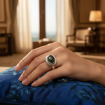 将图像加载到图库查看器中, 925 Silver Green Gemstone Ring for Women | Gift Jewelry