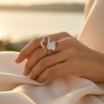 Load image into Gallery viewer, Silver Diamond Heart Ring for Women | Anniversary Gift