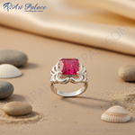 Load image into Gallery viewer, Anillo de plata 925 con rubí | Anillo de cóctel para mujer