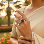 Load image into Gallery viewer, Anillo de plata de ley 925 con piedra verde para mujer | Regalo