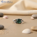 Load image into Gallery viewer, Anillo de plata de ley 925 con piedra verde para mujer | Regalo