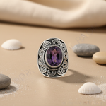 Load image into Gallery viewer, 925 Sterling Silver Amethyst Ring for Women | Gift Jewelry