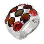 Load image into Gallery viewer, 925 Silver Garnet Gemstone Ring for Women | Cocktail Ring
