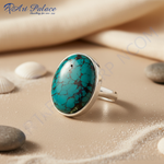 Load image into Gallery viewer, 925 Silver Turquoise Stone Ring for Women | Statement Jewelry