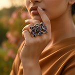 将图像加载到图库查看器中, 925 Sterling Silver Gemstone Ring for Women | Statement Jewelry