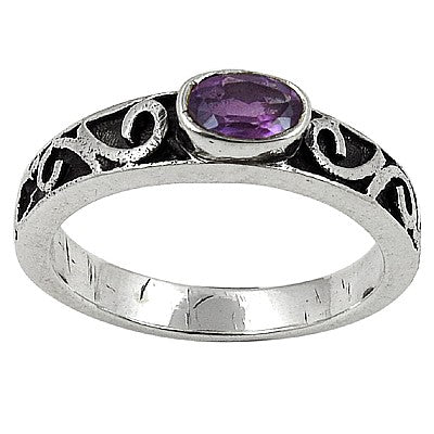 925 silver amethyst ring for women | gemstone ring