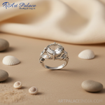 Load image into Gallery viewer, Anillo de plata con piedra transparente para mujer | Joyas llamativas