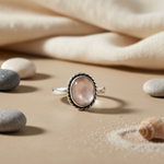 将图像加载到图库查看器中, 925 Silver Rose Quartz Ring for Women | Gemstone Jewelry