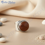 Load image into Gallery viewer, 925 Silver Sunstone Ring for Women | Statement Jewelry