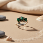 将图像加载到图库查看器中, 925 Sterling Silver Malachite Ring for Women | Gemstone Jewelry