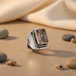 Load image into Gallery viewer, 925 Silver Smoky Quartz Ring | Women's Cocktail Jewelry