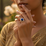 将图像加载到图库查看器中, 925 Silver Lapis Lazuli Ring for Women | Blue Gemstone Jewelry