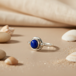 将图像加载到图库查看器中, 925 Silver Lapis Lazuli Ring for Women | Blue Gemstone Jewelry