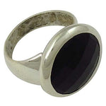Load image into Gallery viewer, 925 Silver Onyx Ring | Oval Gemstone Ring for Women