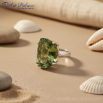 Load image into Gallery viewer, 925 Silver Green Amethyst Ring for Women | Gemstone Jewelry