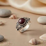 将图像加载到图库查看器中, 925 Silver Garnet Ring for Women | Gemstone Jewelry Gift