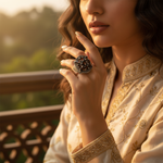 将图像加载到图库查看器中, 925 Silver Garnet Ring for Women | Cocktail Ring | Gift