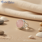 Load image into Gallery viewer, Anillo de plata de ley 925 con gema rosa para mujer | Joyería de regalo